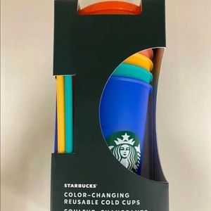 LAST ONE New Set of Starbucks color changing cups